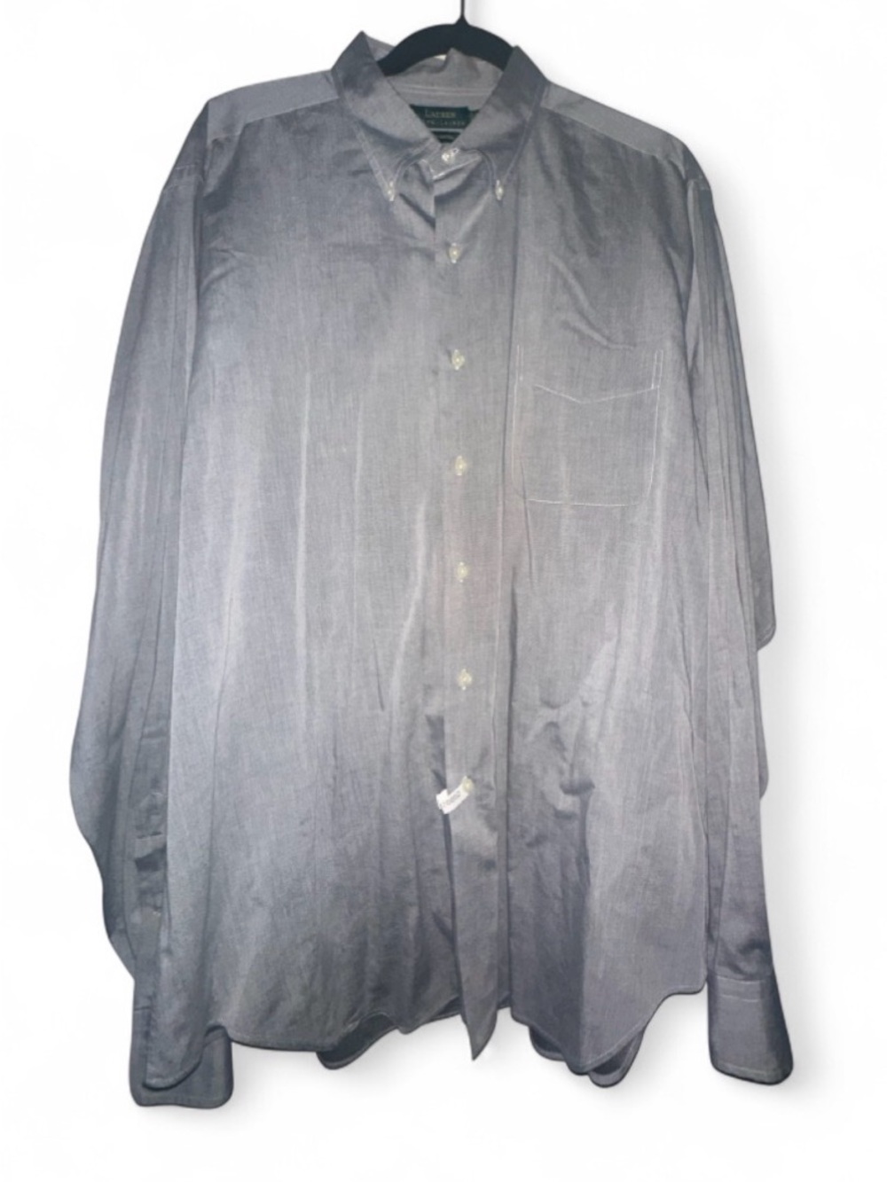 Ralph Lauren Men's Long-Sleeve Button-Down Shirt - Gray 17 36/37